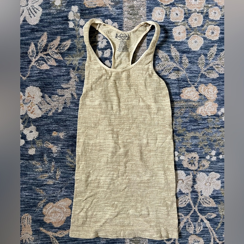 Free People Gold Shimmer Tank